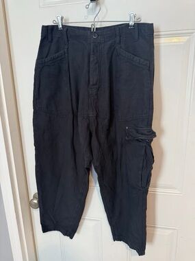 Free people loose distressed cargo pants